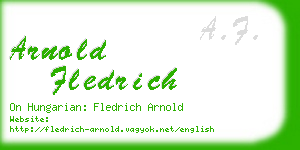arnold fledrich business card